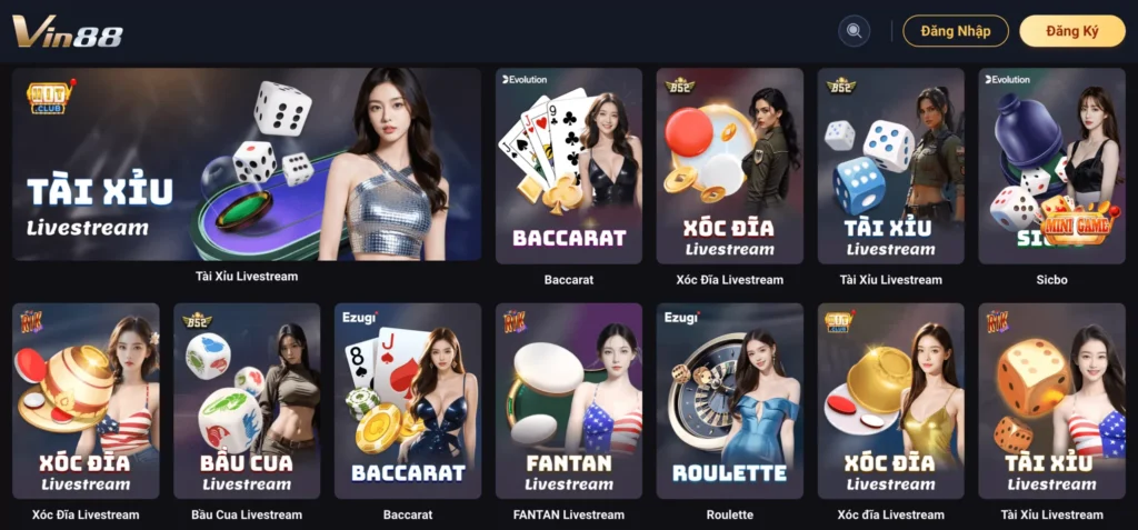 Vin88 - Sân Chơi Giải Trí Trực Tuyến Đẳng Cấp Hàng Đầu 2024 1 Sòng bài trực tuyến được đầu tư vô cùng chuyên nghiệp